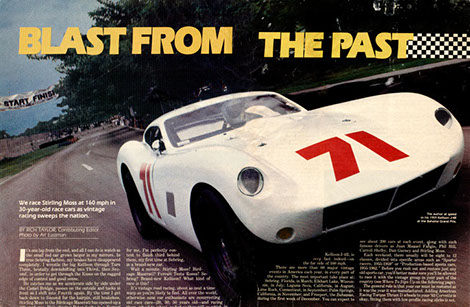 magizine article on kellison J car vintage racing